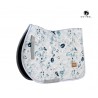 Dotibel NOVA velvet soft blue with flowers